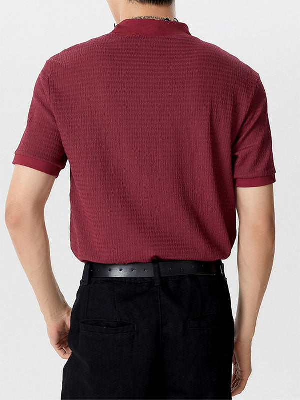Camiseta Hombre Cuello Abierto Manga Corta