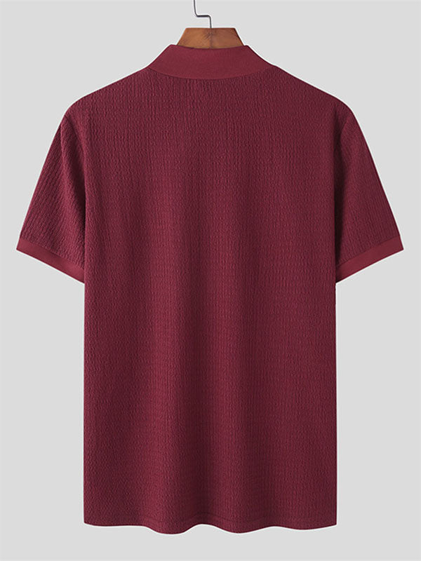 Camiseta Hombre Cuello Abierto Manga Corta