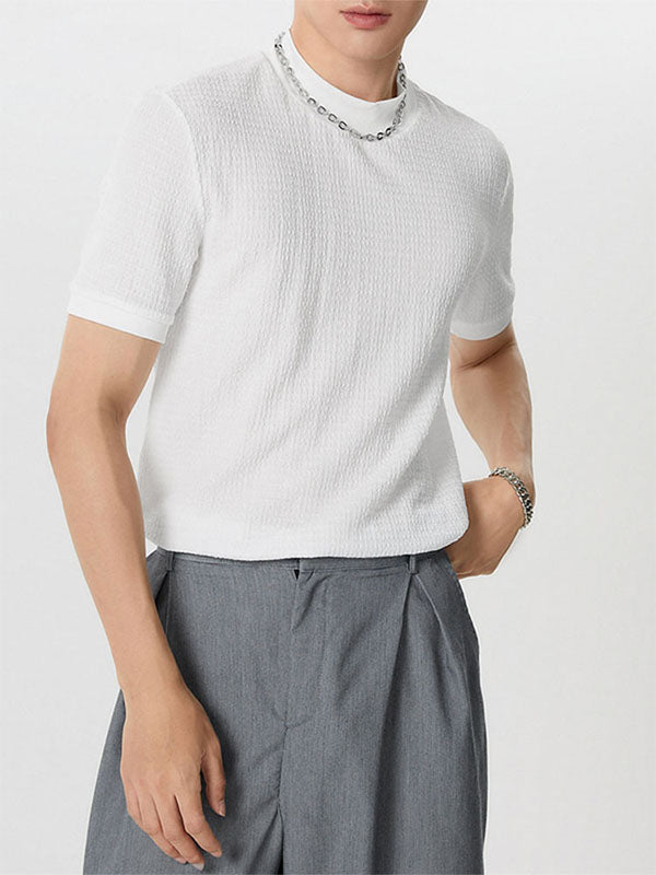Camiseta Hombre Cuello Abierto Manga Corta