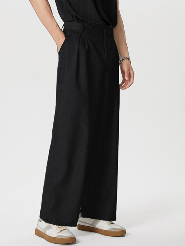 Pantalón Wide-Leg Hombre Casual