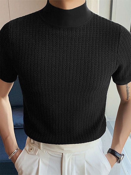 Camiseta Hombre Cuello Abierto Manga Corta