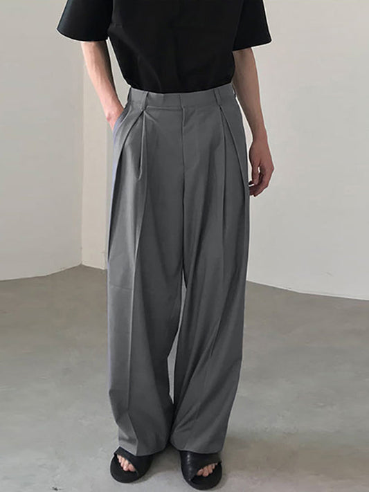 Pantalón Wide-Leg Hombre Casual