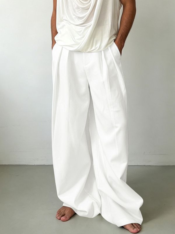 Pantalón Hombre Vintage Baggy Wide-Leg Tiro Alto