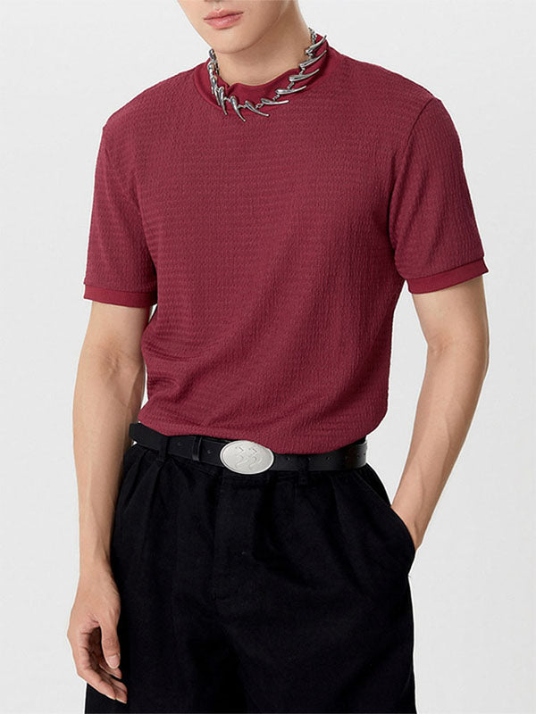 Camiseta Hombre Cuello Abierto Manga Corta